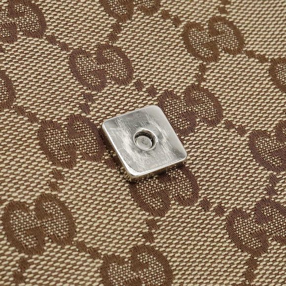 GUCCI GG canvas shoulder bag, leather, khaki beige, ivory, white, 146236 - Picture 10 of 10